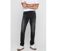 Slim-fit-Jeans ONLY & SONS "ONSLOOM SLIM LBD 8263 AZG DNM NOOS", Herren, Gr. 31, Länge 32, grau, Denim/Jeans, Obermaterial: 99% Baumwolle, 1% Elasthan, Abriebeffekte, schmal knöchellang, Jeans Slim-fi