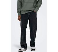 Only & Sons Herren Jeans ONSFADE Loose - Mid Waist - Relaxed Fit - Schwarz Blau, Größe:31W / 32L, Farbe:22026778 Washed Black