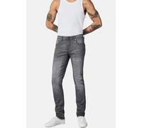 Slim-fit-Jeans PEAK TIME "Mailand", Herren, Gr. 32, Länge 32, grau (hellgrau), Denim/Jeans, Material: 87% Baumwolle, 11% Polyester, 2% Elasthan, Basic, slim fit lang, Jeans Slim-fit-Jeans, Herren Jean