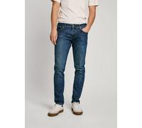Slim-fit-Jeans PEPE JEANS "HATCH", Herren, Gr. 30, Länge 30, blau (schwarz used), Denim/Jeans, Obermaterial: 93% Baumwolle, 5% Elastomultiester, 2% Elasthan, Abriebeffekte, schmal lang, Jeans Slim-fit