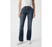 Slim-fit-Jeans PEPE JEANS "ICONIC GEN", Damen, Gr. 29, Länge 32, blau used, Denim/Jeans, Obermaterial: 99% Baumwolle, 1% Elasthan, slim fit lang, Jeans Slim-fit-Jeans, Mid Waist (15367621-29) blau use