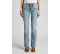 Slim-fit-Jeans PEPE JEANS "ICONIC GEN", Damen, Gr. 30, Länge 32, light blau used, Denim/Jeans, Obermaterial: 99% Baumwolle, 1% Elasthan, slim fit lang, Jeans Slim-fit-Jeans, Mid Waist (25648615-30) li