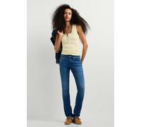 Slim-fit-Jeans PEPE JEANS "slim fit jeans SLIM JEANS LW BROOKE", Damen, Gr. 27, Länge 30, blau (authentic bright blau), 90% Baumwolle, 8% Polyester, 2% Elasthan, Jeans Slim-fit-Jeans (86087617-27) aut
