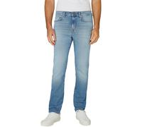 Slim-fit-Jeans PEPE JEANS "SLIM JEANS HATCH", Damen, Gr. 32, Länge 32, blau (mid blau light used), Denim/Jeans, Obermaterial: 99% Baumwolle, 1% Elasthan, slim fit, Jeans Slim-fit-Jeans, mit Regular Wa
