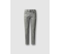 Slim-fit-Jeans PEPE JEANS "SLIM JEANS HATCH", Damen, Gr. 32, Länge 34, grau washed, Denim/Jeans, Obermaterial: 84% Baumwolle, 15% Polyester, 1% Elasthan, slim fit, Jeans Slim-fit-Jeans, mit Regular Wa
