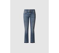 Slim-fit-Jeans PEPE JEANS "SLIM JEANS LW", Damen, Gr. 27, Länge 30, blau (light destroyed blau), Denim/Jeans, Obermaterial: 99% Baumwolle, 1% Elasthan, Destroyed-Effekte, slim fit lang, Jeans Slim-fit
