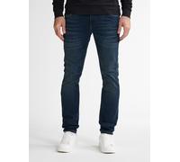 Slim-fit-Jeans PETROL INDUSTRIES "SEAHAM VTG", Herren, Gr. 34, Länge 32, blau (schwarz vintage), Denim/Jeans, Obermaterial: 94% Baumwolle, 3% Elasthan, 3% Polyester, schmal, Jeans Slim-fit-Jeans (2399