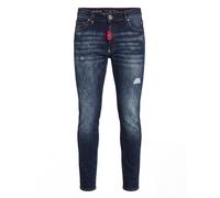 Slim-fit-Jeans PHILIPP PLEIN "Basic", Herren, Gr. 33, EURO-Größen, blau (07bm, blau storm), Obermaterial: 98% Baumwolle, 2% Elasthan. Futter: 65% Polyester, 35% Baumwolle, Jeans Slim-fit-Jeans (518237