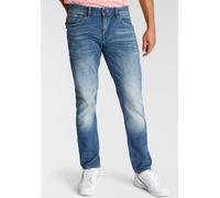 Slim-fit-Jeans PME LEGEND "Tailwheel PTR140", Herren, Gr. 36, Länge 32, blau (soft mid blau), Denim/Jeans, Obermaterial: 79% Baumwolle, 20% Polyester, 1% Elasthan, slim fit lang, Jeans Slim-fit-Jeans