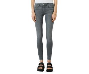 Slim-fit-Jeans QS, Damen, Gr. 34, Länge 32, grau (mid grau used), Denim/Jeans, Obermaterial: 99% Baumwolle, 1% Elasthan. Futter: 70% Polyester, 30% Baumwolle, unifarben, slim fit lang, Jeans Slim-fit-