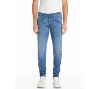 Slim-fit-Jeans REPLAY "Anbass", Herren, Gr. 34, Länge 36, blau (medium blau 782), Denim/Jeans, Obermaterial: 50% Baumwolle, 44% Modal, 4% Elastomultiester, 2% Elasthan, slim fit normal, Jeans Slim-fit