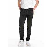 Slim-fit-Jeans REPLAY "Anbass", Herren, Gr. 36, Länge 34, schwarz, Denim/Jeans, Obermaterial: 98% Baumwolle, 2% Elasthan, slim fit normal, Jeans Slim-fit-Jeans (12670631-36) schwarz