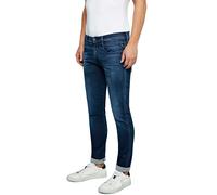 Slim-fit-Jeans REPLAY "ANBASS HYPERFLEX BIO", Herren, Gr. 34, Länge 34, blau (dunkelblau, washed), Denim/Jeans, Obermaterial: 85% Baumwolle, 10% Polyester, 5% Elasthan, slim fit lang, Jeans Slim-fit-J