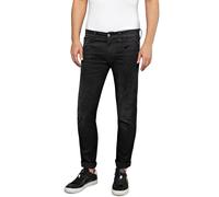 Replay Herren Jeans Anbass Slim-Fit Hyperflex Cloud mit Stretch, Black 098 (Schwarz), 36W / 32L