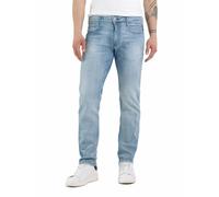 Slim-fit-Jeans REPLAY "Anbass Superstretch", Herren, Gr. 33, Länge 30, blau (light blau), Denim/Jeans, Obermaterial: 94% Baumwolle, 4% Elastomultiester, 2% Elasthan, slim fit lang, Jeans Slim-fit-Jean