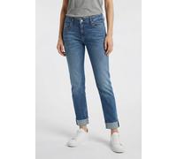Slim-fit-Jeans REPLAY "MARTY", Damen, Gr. 30, Länge 32, blau (medium blau m3df), Denim/Jeans, Obermaterial: 98% Baumwolle, 2% Elasthan, slim fit lang, Jeans Slim-fit-Jeans, mit leichter Waschung (3510