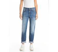 Slim-fit-Jeans REPLAY "MARTY", Damen, Gr. 32, Länge 32, medium blau 943, Denim/Jeans, Obermaterial: 73% Baumwolle, 26% Lyocell, 1% Elasthan, slim fit lang, Jeans Slim-fit-Jeans, mit leichter Waschung 