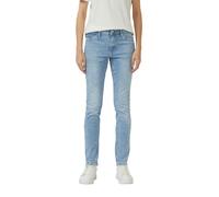 Slim-fit-Jeans S.OLIVER "Betsy", Damen, Gr. 42, Länge 30, blau used, Denim/Jeans, Obermaterial: 85% Baumwolle, 13% Polyester, 2% Elasthan, slim fit, Jeans Slim-fit-Jeans, mit Stretch (78446236-42) bla