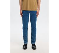 Slim-fit-Jeans SELECTED "SLH175-SLIM BEN KORI JEANS NOOS", Damen, Gr. 32, Länge 32, blau (medium blau denim detail:203), Denim/Jeans, Obermaterial: 99% Baumwolle, 1% Elasthan, unifarben, slim fit, Jea