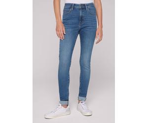 Slim-fit-Jeans SOCCX, Damen, Gr. 30, Länge 30, blau, Denim/Jeans, Material: 86% Baumwolle, 12% Polyester, 2% Elasthan, unifarben, slim fit, Jeans Slim-fit-Jeans, mit hoher Leibhöhe (47599455-30) blau