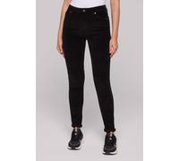Slim-fit-Jeans SOCCX, Damen, Gr. 32, Länge 32, schwarz corduroy, Cord, Material: 98% Baumwolle, 2% Elasthan, unifarben, slim fit, Jeans Slim-fit-Jeans, aus Feincord mit hoher Leibhöhe (98336324-32) sc