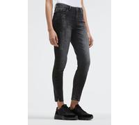 Slim-fit-Jeans SOCCX, Damen, Gr. 33, Normalgrößen, jogg grau printed, Denim/Jeans, Material: 68% Baumwolle, 16% Polyester, 14% Lyocell, 2% Elasthan, Zusatz: Enthält nichttextile Teile tierischen Urspr