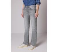 Slim-fit-Jeans STREET ONE, Damen, Gr. 25, Länge 32, light grau washed, Web, 63% Baumwolle, 25% Polyester, 10% Viskose, 2% Elasthan, unifarben, lang, Jeans Slim-fit-Jeans, High Waist (55269833-25) ligh