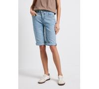 Slim-fit-Jeans STREET ONE, Damen, Gr. 26, ultra bleach random washed, Jeans, 79% Baumwolle, 15% Polyester, 4% Elastomultiester, 2% Elasthan, unifarben, kurz, Jeans Slim-fit-Jeans, aus Baumwolle mit St