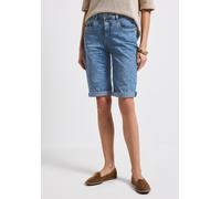 Slim-fit-Jeans STREET ONE, Damen, Gr. 28, blau (light blau washed), Jeans, 79% Baumwolle, 15% Polyester, 4% Elastomultiester, 2% Elasthan, unifarben, kurz, Jeans Slim-fit-Jeans, aus Baumwolle mit Stre