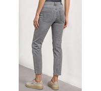 Slim-fit-Jeans STREET ONE, Damen, Gr. 30, Länge 28, light grau random washed, Jeans, 63% Baumwolle, 25% Polyester, 10% Viskose, 2% Elasthan, unifarben, knöchelfrei, Jeans Slim-fit-Jeans, Middle Waist 