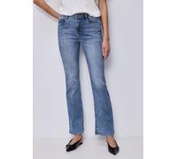 Slim-fit-Jeans STREET ONE, Damen, Gr. 31, Länge 28, light blau wash, Web, 63% Baumwolle, 25% Polyester, 10% Viskose, 2% Elasthan, unifarben, knöchellang, Jeans Slim-fit-Jeans, High Waist (55193648-31)