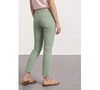 Straight-Jeans STREET ONE, Damen, Gr. 31, Länge 28, mint grün washed, Denim/Jeans, Obermaterial: 55% Baumwolle, 21% Polyester, 14% Lyocell, 9% Viskose, 1% sonstige Fasern, unifarben, slim fit lang, Je