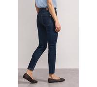 Slim-fit-Jeans STREET ONE, Damen, Gr. 34, Länge 28, dunkelblau clean washed, Jeans, 72% Baumwolle, 25% Polyester, 3% Elasthan, unifarben, knöchelfrei, Jeans Slim-fit-Jeans, Middle Waist (93350413-34) 