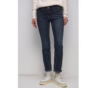 Slim-fit-Jeans STREET ONE, Damen, Gr. 34, Länge 30, blau schwarz washed, Jeans, 99% Baumwolle, 1% Elasthan, unifarben, normal, Jeans Slim-fit-Jeans, 5-Pocket-Style (63708261-34) blau schwarz washed