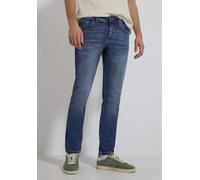 Slim-fit-Jeans STREET ONE MEN, Damen, Gr. 30, Länge 32, indigo blau random wash, Jeans, 99% Baumwolle, 1% Elasthan, unifarben, lang, Jeans Slim-fit-Jeans, Middle Waist (60986200-30) indigo blau random