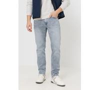 Slim-fit-Jeans STREET ONE MEN, Herren, Gr. 30, Länge 34, light grau random wash, Jeans, 81% Baumwolle, 18% Polyester, 1% Elasthan, unifarben, lang, Jeans Slim-fit-Jeans, Middle Waist (88169213-30) lig