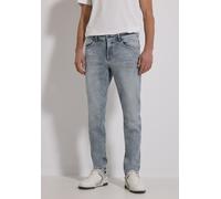 Slim-fit-Jeans STREET ONE MEN, Herren, Gr. 32, Länge 32, light grau random wash, Jeans, 81% Baumwolle, 18% Polyester, 1% Elasthan, unifarben, lang, Jeans Slim-fit-Jeans, Middle Waist (73029361-32) lig