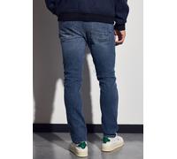 Slim-fit-Jeans STREET ONE MEN, Herren, Gr. 33, Länge 32, blau (dunkelblau wash), Jeans, 98% Baumwolle, 2% Elasthan, unifarben, lang, Jeans Slim-fit-Jeans, 5-Pocket-Style (47596864-33) dunkelblau wash