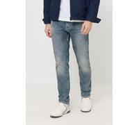 Slim-fit-Jeans STREET ONE MEN, Herren, Gr. 40, Länge 32, soft grüncast random wash, Jeans, 88% Baumwolle, 10% Polyester, 2% Elasthan, unifarben, lang, Jeans Slim-fit-Jeans, Middle Waist (32382120-40)