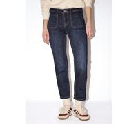 Slim-fit-Jeans STREET ONE STUDIO, Damen, Gr. 34, Länge 28, dunkelblau washed, Jeans, 89% Baumwolle, 8% Polyester, 3% Elasthan, unifarben, knöchelfrei, Jeans Slim-fit-Jeans, 5-Pocket-Style (55795357-34