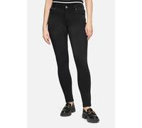 Slim-fit-Jeans BETTY BARCLAY "Damen mit Waschung", Damen, Gr. 44, Normalgrößen, blau (schwarz denim), Obermaterial: 56% Baumwolle, 30% Viskose, 12% Polyester, 2% Elasthan, Basic, slim fit, Jeans Slim-