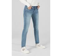 Slim-fit-Jeans TIMEZONE "Slim EnyaTZ", Damen, Gr. 32, Länge 32, blau, 70% Baumwolle 20% Polyester 9% Viskose 1% Elastan, normal, Jeans Slim-fit-Jeans (46747364-32)