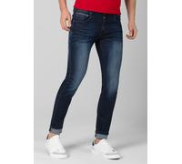 Slim-fit-Jeans TIMEZONE "Slim ScottTZ", Herren, Gr. 31, Länge 32, blau, 70% Baumwolle 20% Polyester 9% Viskose 1% Elastan, normal, Jeans Slim-fit-Jeans (63903617-31)