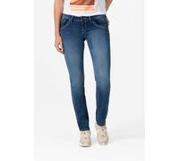 Slim-fit-Jeans TIMEZONE "Slim TahilaTZ", Damen, Gr. 32, Länge 34, blau, 83% Baumwolle 15% Polyester 2% Elastan, Jeans Slim-fit-Jeans (72045812-32)