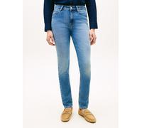 Slim-fit-Jeans TOMMY HILFIGER "DNM FINN SLIM RW", Damen, Gr. 30, Länge 32, finn, Denim/Jeans, Obermaterial: 99% Baumwolle, 1% Elasthan, unifarben, slim fit lang, Jeans Slim-fit-Jeans, Mid Rise (291147
