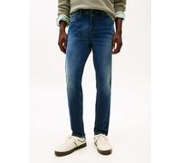 Slim-fit-Jeans TOMMY JEANS "Austin Slim Tapered", Herren, Gr. 33, Länge 30, blau (denim schwarz), Denim/Jeans, Obermaterial: 98% Baumwolle, 2% Elasthan, unifarben, slim fit lang, Jeans, Slim fit (6850