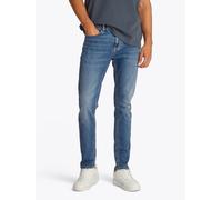 Slim-fit-Jeans TOMMY JEANS "Austin Slim Tapered", Herren, Gr. 36, Länge 34, blau (denim medium), Denim/Jeans, Obermaterial: 98% Baumwolle, 2% Elasthan, regular fit lang, Jeans, zum Knöchel hin schmale