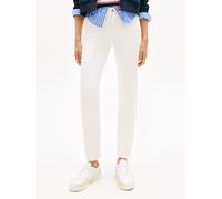 Slim-fit-Jeans TOMMY JEANS "MR SLIM", Damen, Gr. 34, Länge 32, denim weiß, Denim/Jeans, Obermaterial: 99% Baumwolle, 1% Elasthan, unifarben, slim fit lang, Jeans Slim-fit-Jeans, Mid Rise, 5-Pocket-Sty