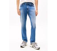 Slim-fit-Jeans TOMMY JEANS "RYAN SLIM STRAIGHT", Herren, Gr. 30, Länge 34, denim medium3, Denim/Jeans, Obermaterial: 99% Baumwolle, 1% Elasthan, unifarben, casual, regular fit lang, Jeans, mit Logoprä