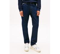 Slim-fit-Jeans TOMMY JEANS "Ryan Regular Slim Straight", Herren, Gr. 33, Länge 34, blau (schwarz denim4), Denim/Jeans, Obermaterial: 99% Baumwolle, 1% Elasthan, regular fit lang, Jeans Slim-fit-Jeans,